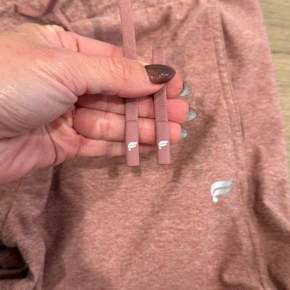 FABLETICS Blush Mauve Heather Cloud Jersey Wide Leg Pant Lounge Comfy Soft Sz M - Picture 10 of 12